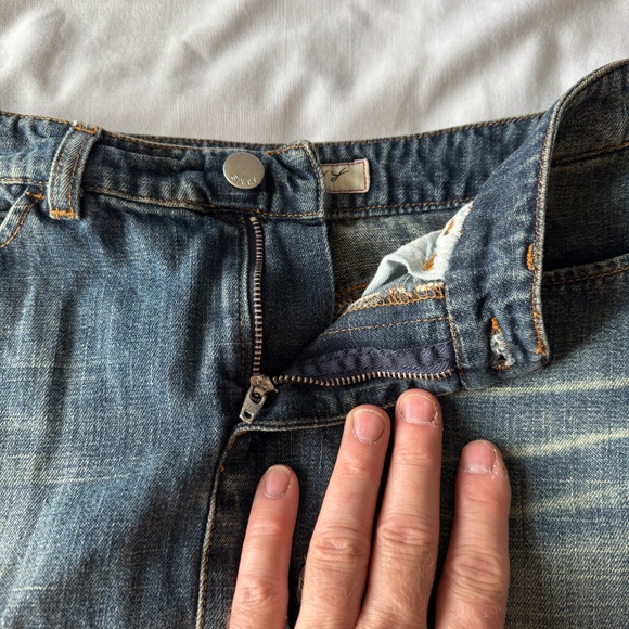 Miss Sixty Vintage Y2K Denim Asymmetric‎ Midi Jean Skirt Frayed Hem XS Festival - Picture 8 of 16